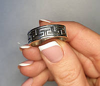 Кольцо серебряное с чернением 19 5,83 г