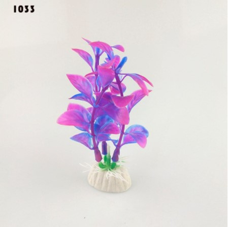 Штучні рослини в акваріум фіолетові - довжина 10см, пластик, фото 1