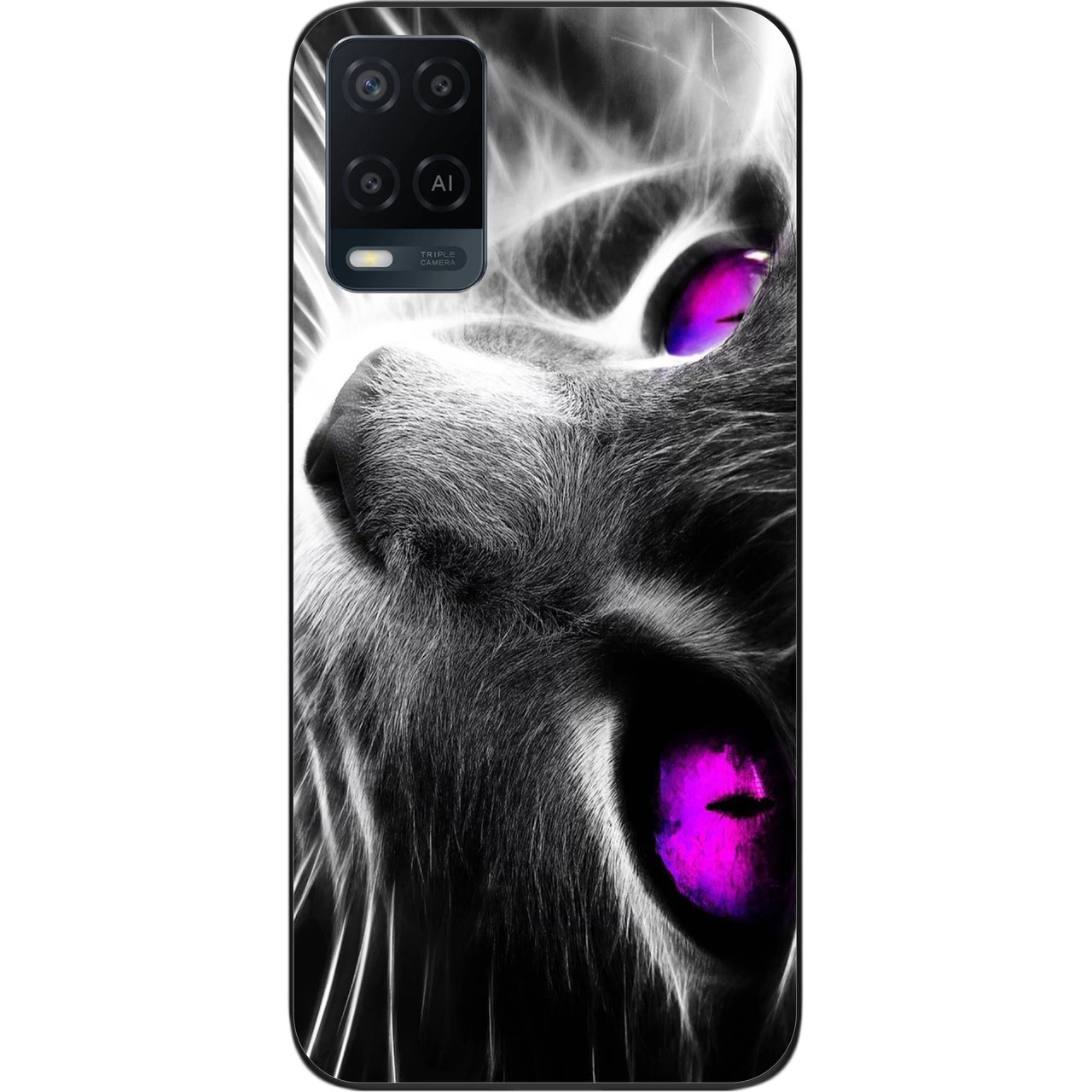 Силіконовий чохол для OPPO A54 з картинкою Красивий кіт, фото 1