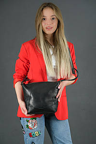 Жіночий шоппер Діамант з натуральної шкіри колір Чорний