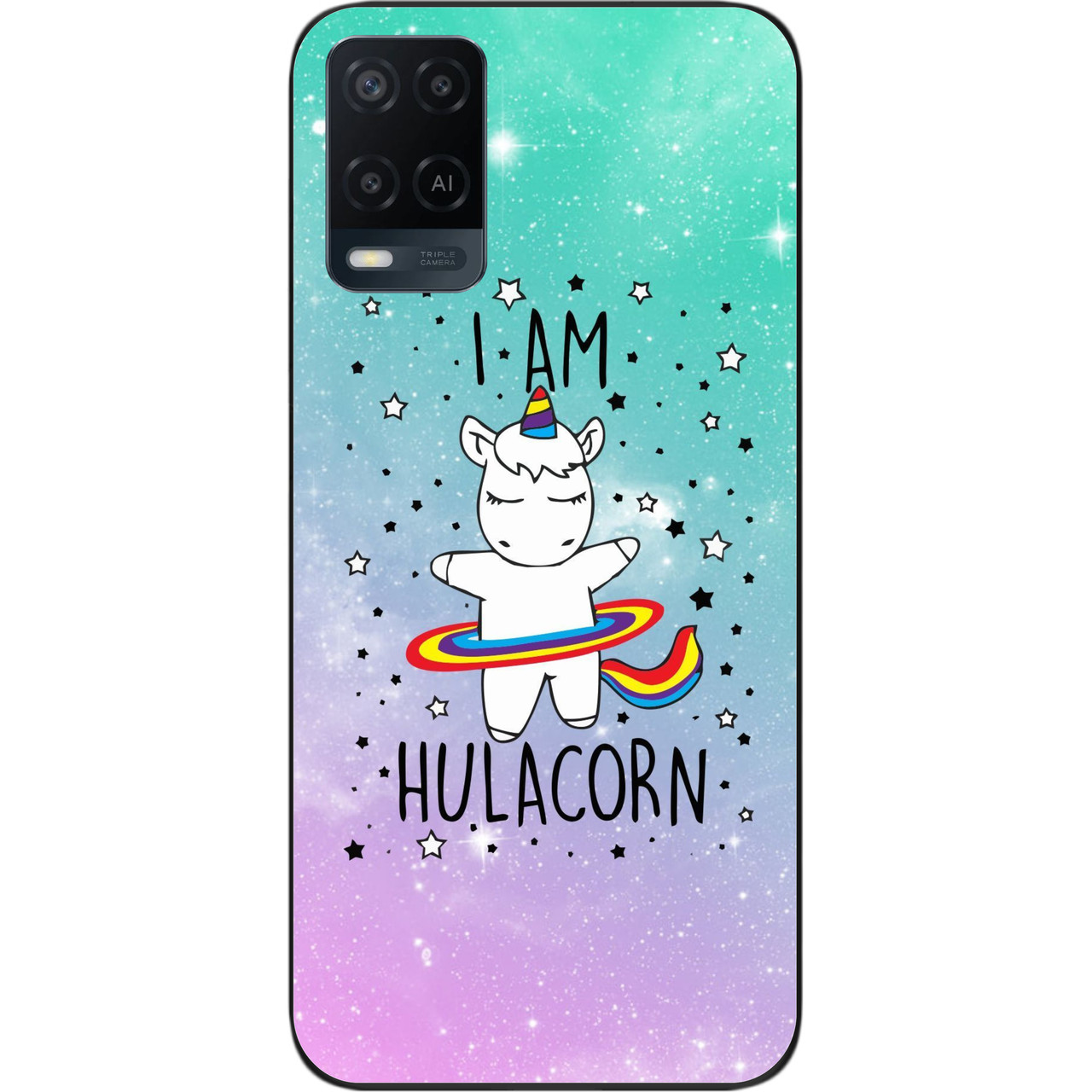 Силиконовый чехол для OPPO A54 с картинкой Единорог