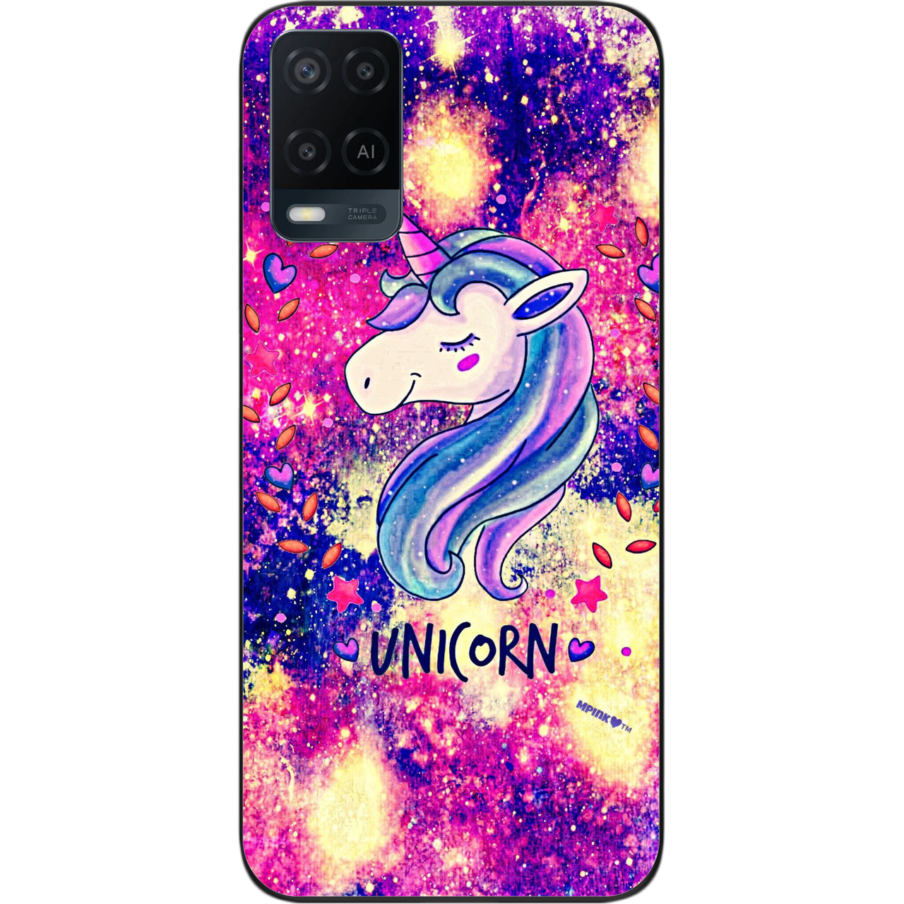 Чохол силіконовий для OPPO A54 з картинкою Красивий єдиноріг, фото 1