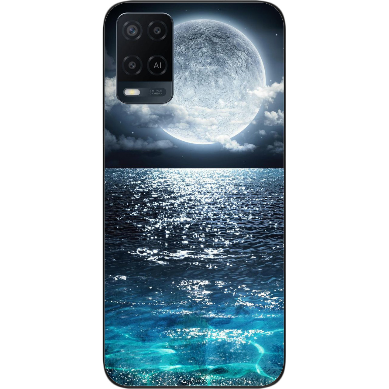 Чохол силіконовий для OPPO A54 з картинкою Місяць, фото 1