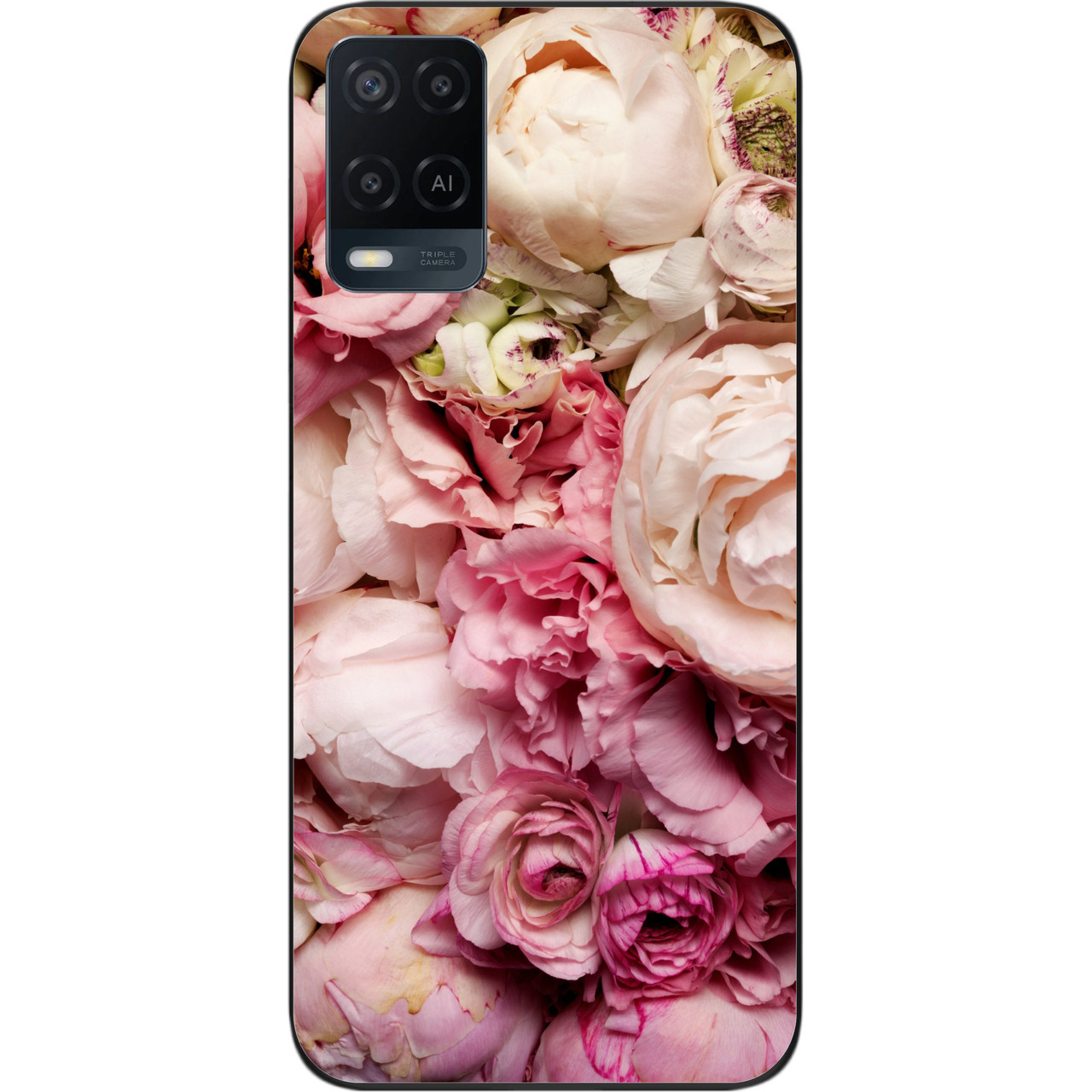 Чохол силіконовий для OPPO A54 з картинкою Півонії, фото 1