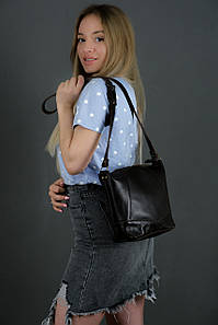 Жіночий шоппер Діамант з натуральної шкіри колір Шоколад