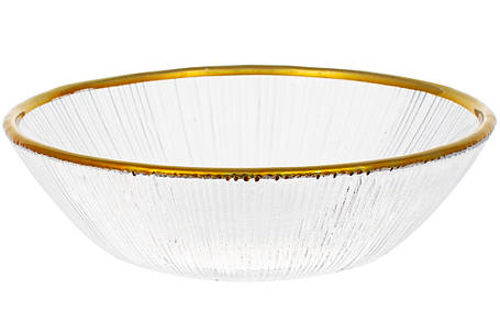 Піала скляна 13 см із золотим кантом (5015), фото 1