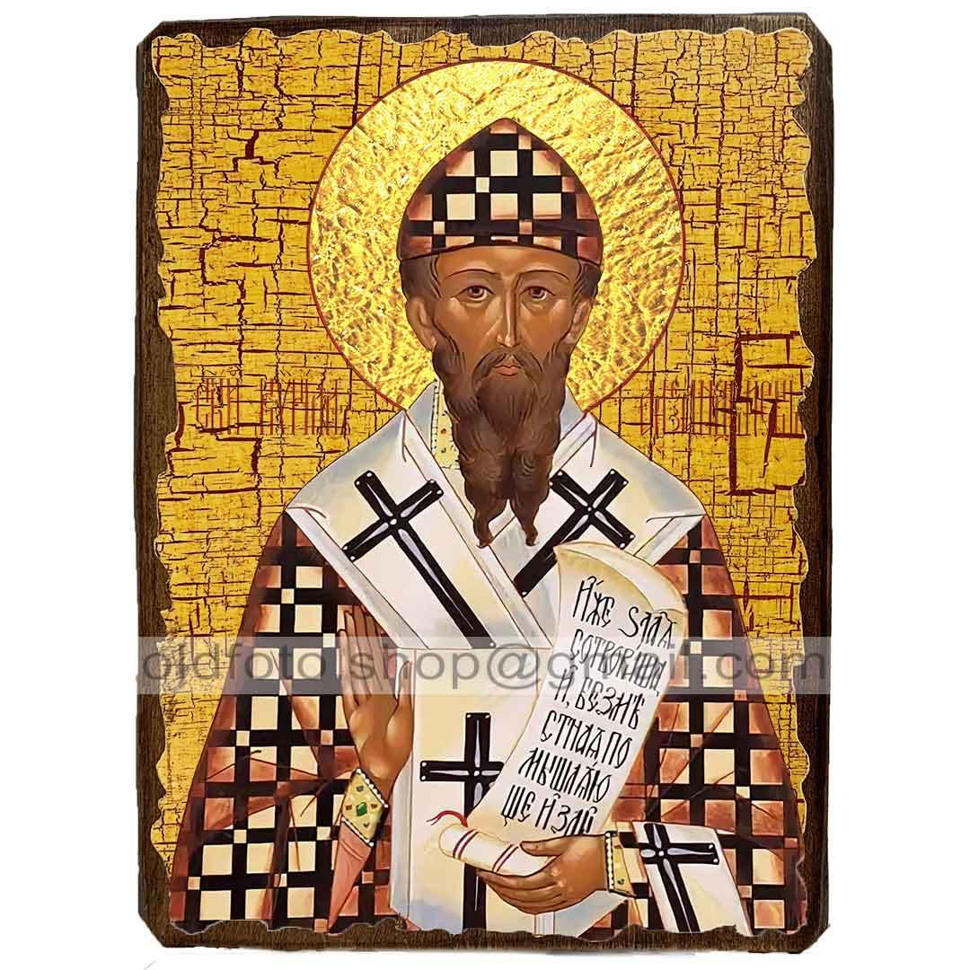 Икона Кирилл Александрийский Святитель Архиепископ ,икона на дереве 130х170 мм