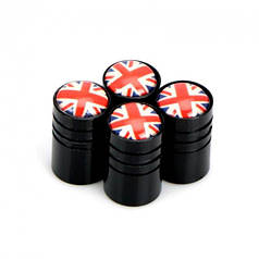 Ковпачки на ніпель із прапором Британії Alitek Long Black Flag UK (4 шт.)
