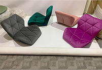 Стілець Paris 4 BK-BASE бузковий 1022 велюр, на чорній квадратній опорі з регулюванням висоти, фото 6