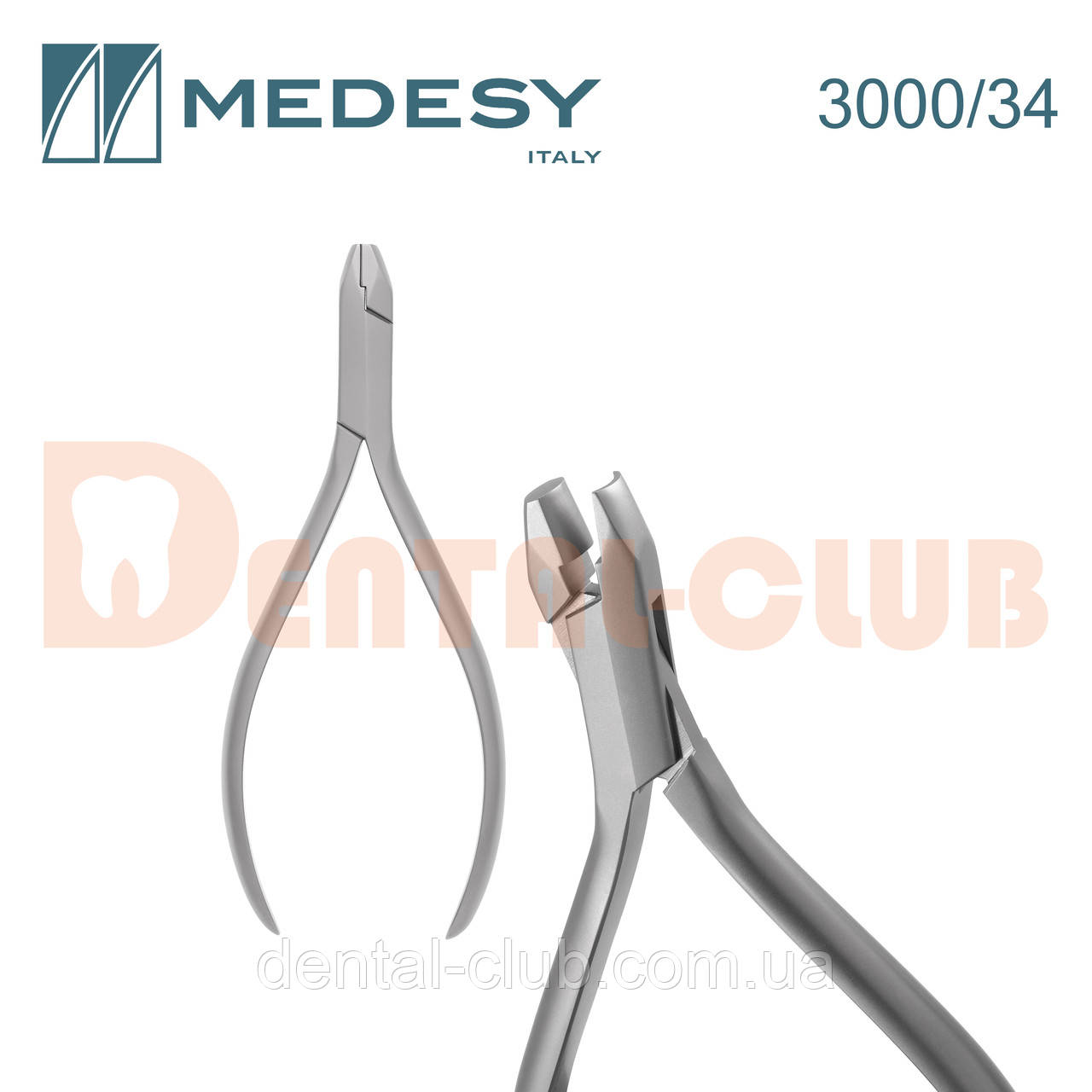 Щипці ортодонтичні для контурування і формування дуг De La Rosa max діам. 0,5 мм 125 мм, Medesy 3000/35, фото 1