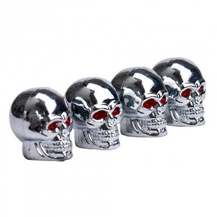 Ковпачки на ніпель Череп Alitek Silver Skull (4 шт), фото 2