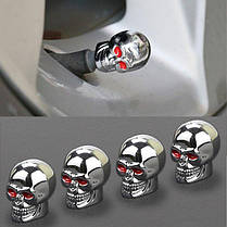 Ковпачки на ніпель Череп Alitek Silver Skull (4 шт), фото 3