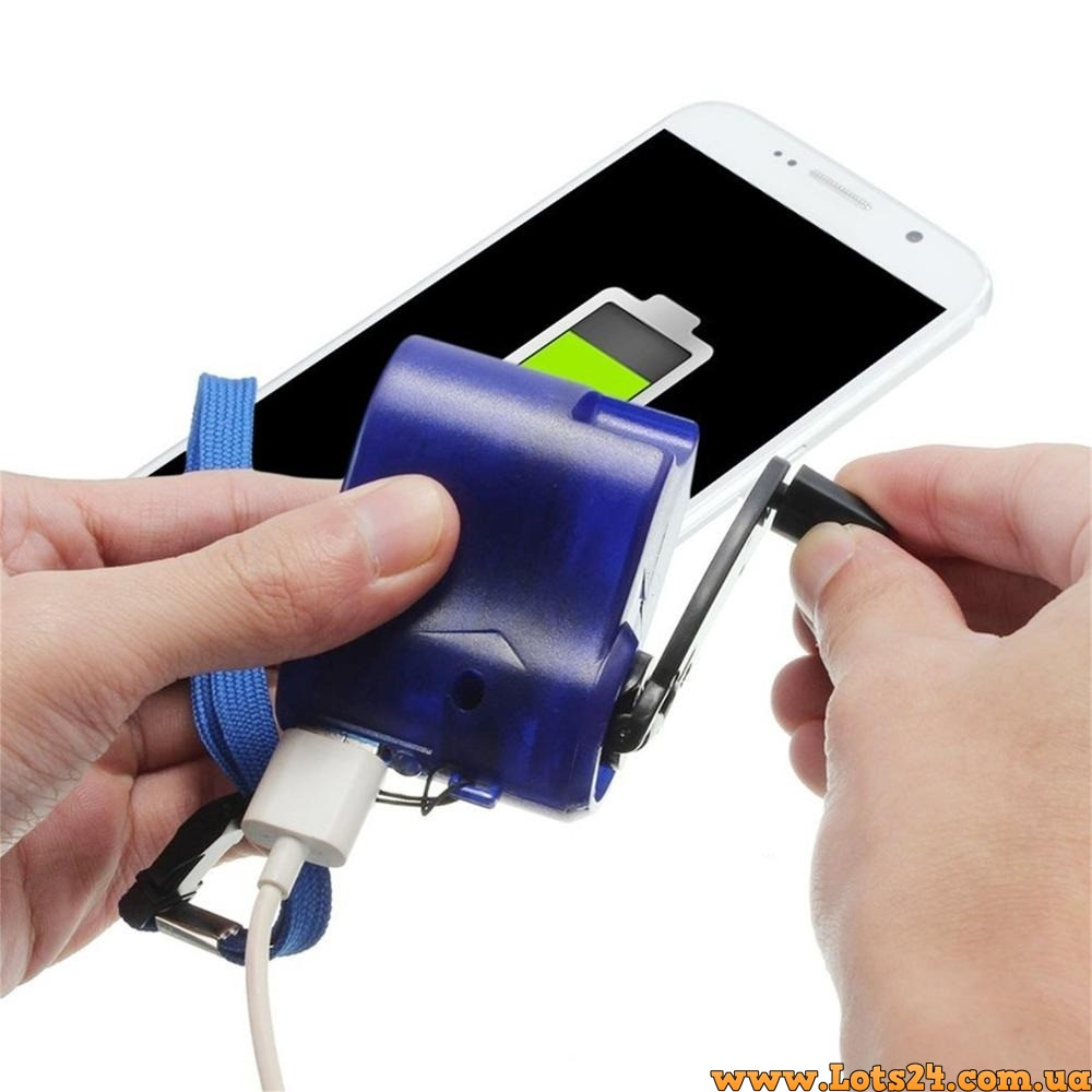 Ручний зарядний пристрій для телефона динамо машина USB похідна зарядка