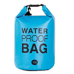 Гермосумка 15 літрів Waterproof Bag Блакитний