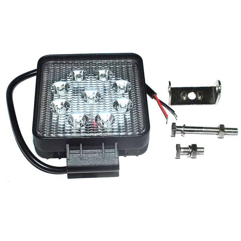 Фара LED квадратна 27W, 9 ламп, 110*164мм, вузький промінь 12/24В (пр-во Юбана) 453701039