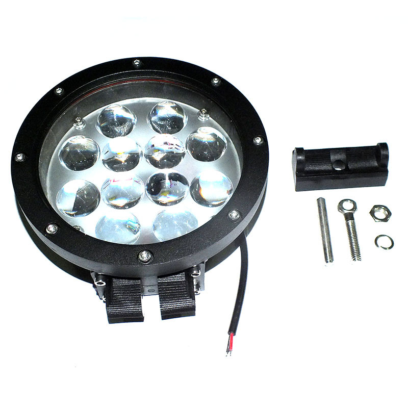 Фара LED кругла 60W, 12 ламп, вузький промінь 12/24В (пр-во Юбана) 453701057