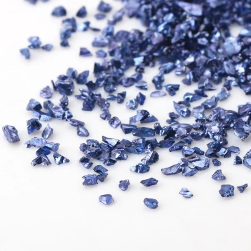 Скляна крихта металік глянець колір "Північний" для декору смоли, фракція 1-3 мм, 20 г