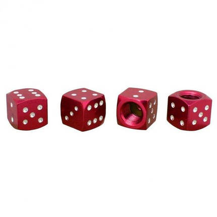 Ковпачки на ніпель Alitek Кістки/Кубики з цифрами Red, 4 шт., фото 1