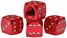 Ковпачки на ніпель Alitek Кістки/Кубики з цифрами Red, 4 шт., фото 4
