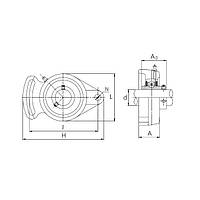 Корпус с подшипником UCFA 205 FBJ