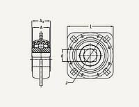 Корпус с подшипником FD 209-1 1/8 SQ (PER.GFD209SPPB57) PEER