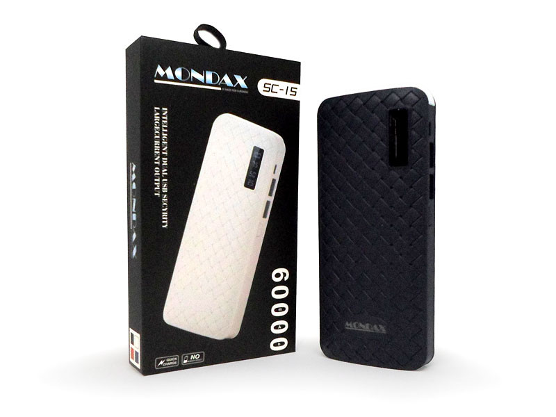 Зовнішній акумулятор (power bank) MONDAX 60000мАг (2400мАг) 50шт SC-15M