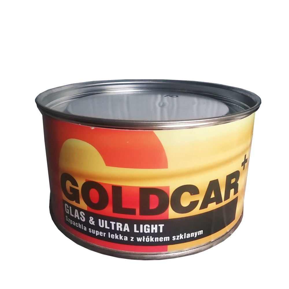 Шпаклівка для авто з волокном полегшена Glas & Ultra Light 1 л Gold Car+