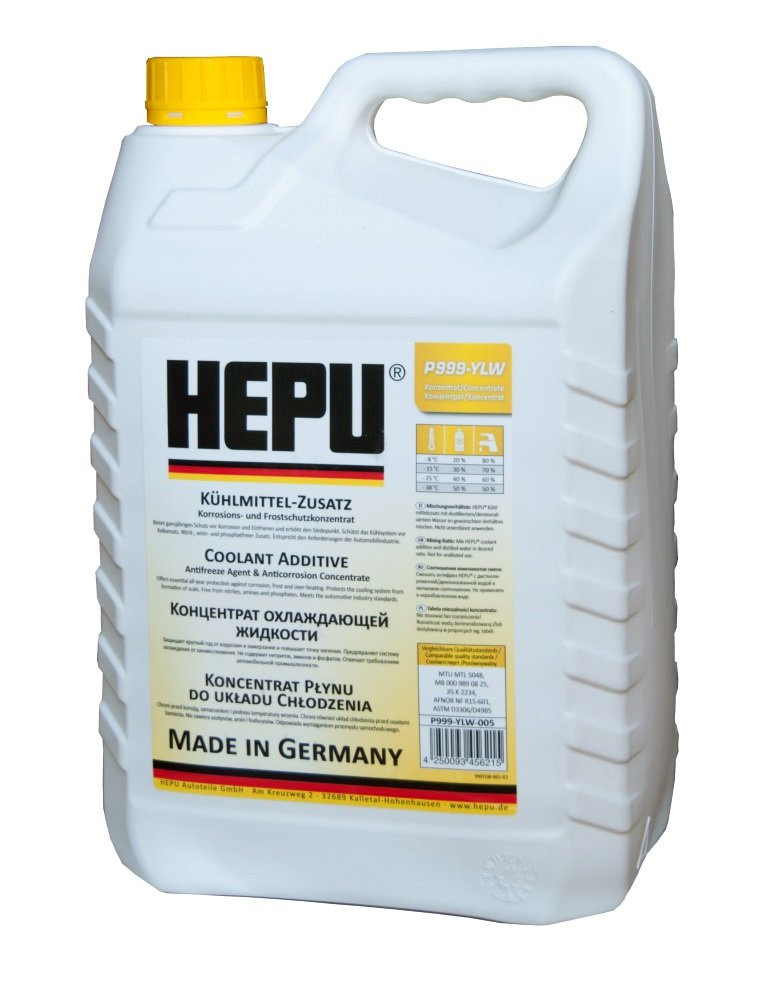 Антифриз-концентрат HEPU, жовтий, 5л, P999-YLW-005