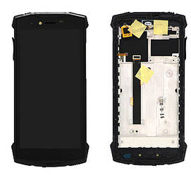Дисплей для Doogee S55, S55 Lite, модуль у зборі (екран і сенсор), з рамкою, чорний, оригінал
