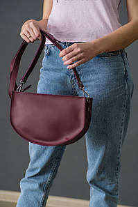 Жіноча шкіряна сумка Фуксія, натуральна шкіра Grand, колір Бордо