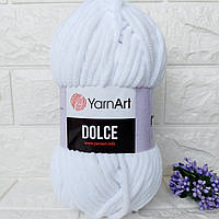 Плюшевая пряжа YarnArt Dolce 741 Белый🐻‍❄️