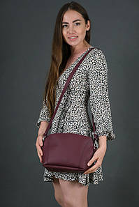 Жіноча сумка Майя з натуральної шкіри колір Бордо