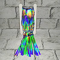 Гірлянда шторка з фольги для фотозони голограма Срібна 1х2 метри