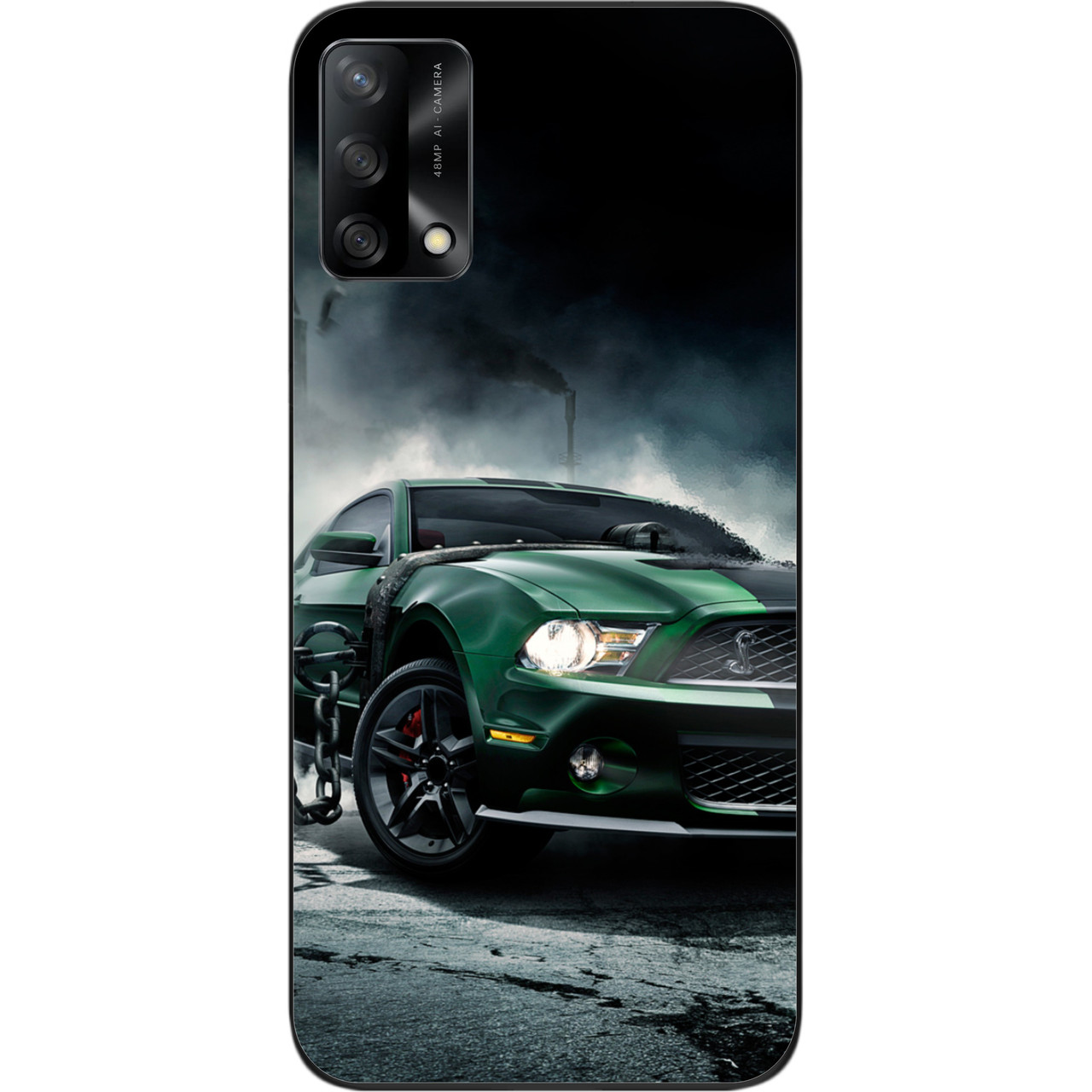 Силіконовий чохол для OPPO A74 з картинкою Мустанг, фото 1