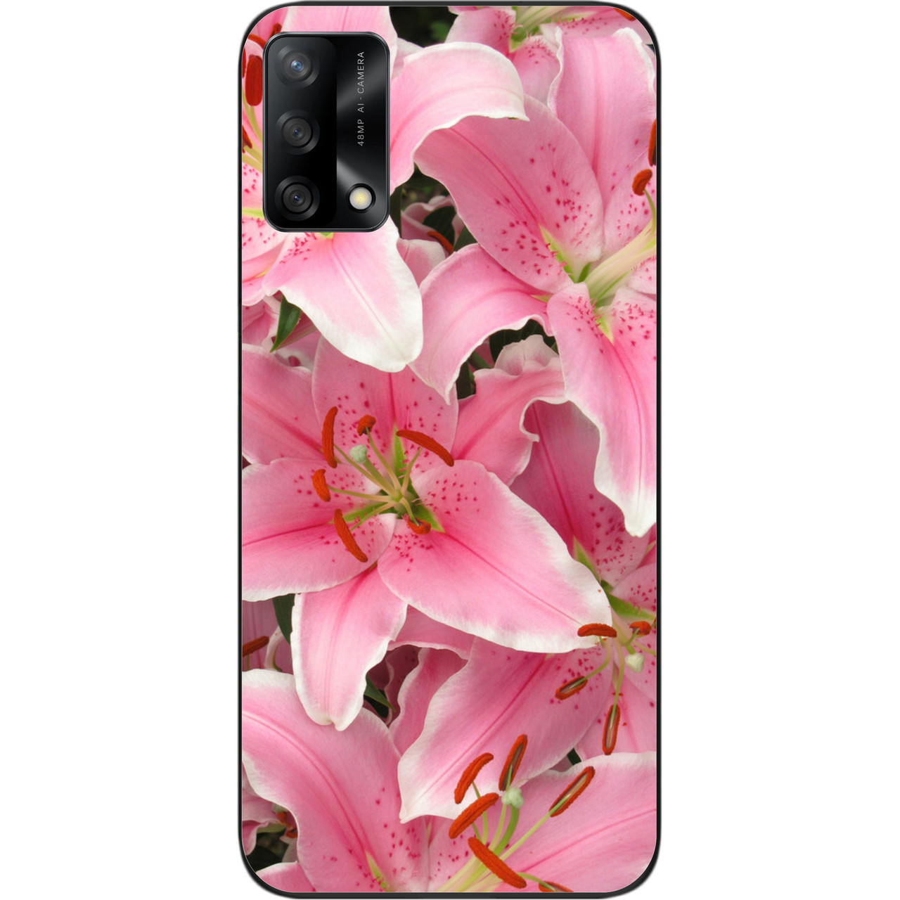 Силіконовий чохол для OPPO A74 з картинкою Лілії, фото 1