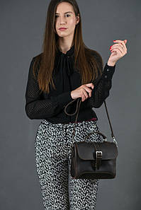 Жіноча сумка Марта з натуральної шкіри колір Шоколад