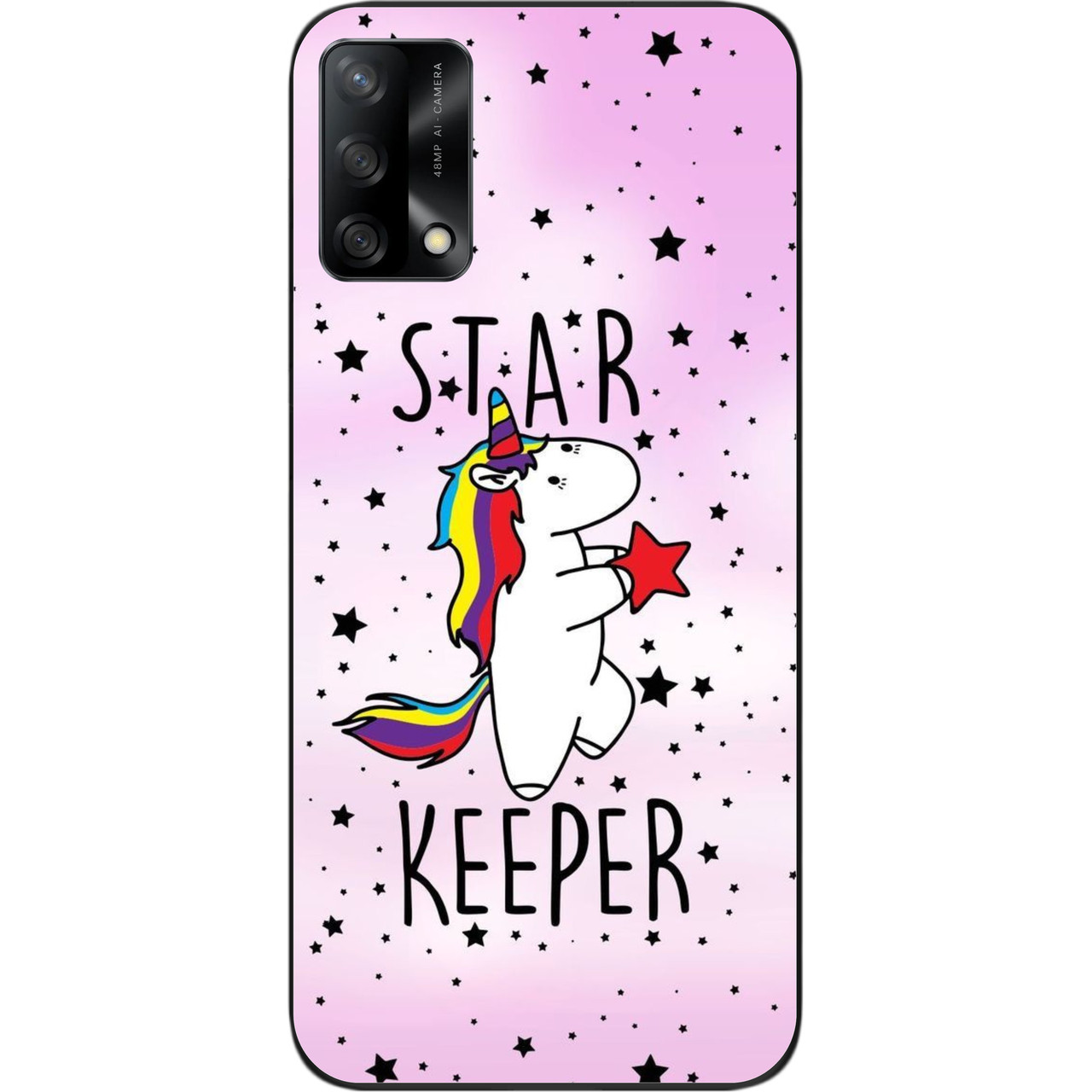 Силіконовий чохол бампер для OPPO A74 з картинкою Єдиноріжок, фото 1