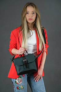 Жіноча сумка Марта з натуральної шкіри колір Зелений