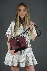 Жіноча сумка Марта з натуральної шкіри колір Бордо