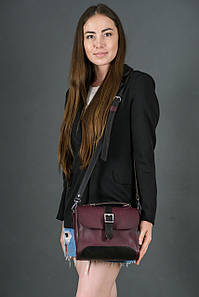 Жіноча сумка Марта з натуральної шкіри колір Бордо