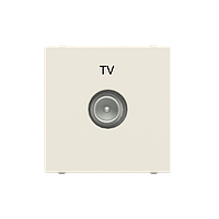 Розетка TV ABB Zenit индивидуальная 2 мод. белая N2250.7BL