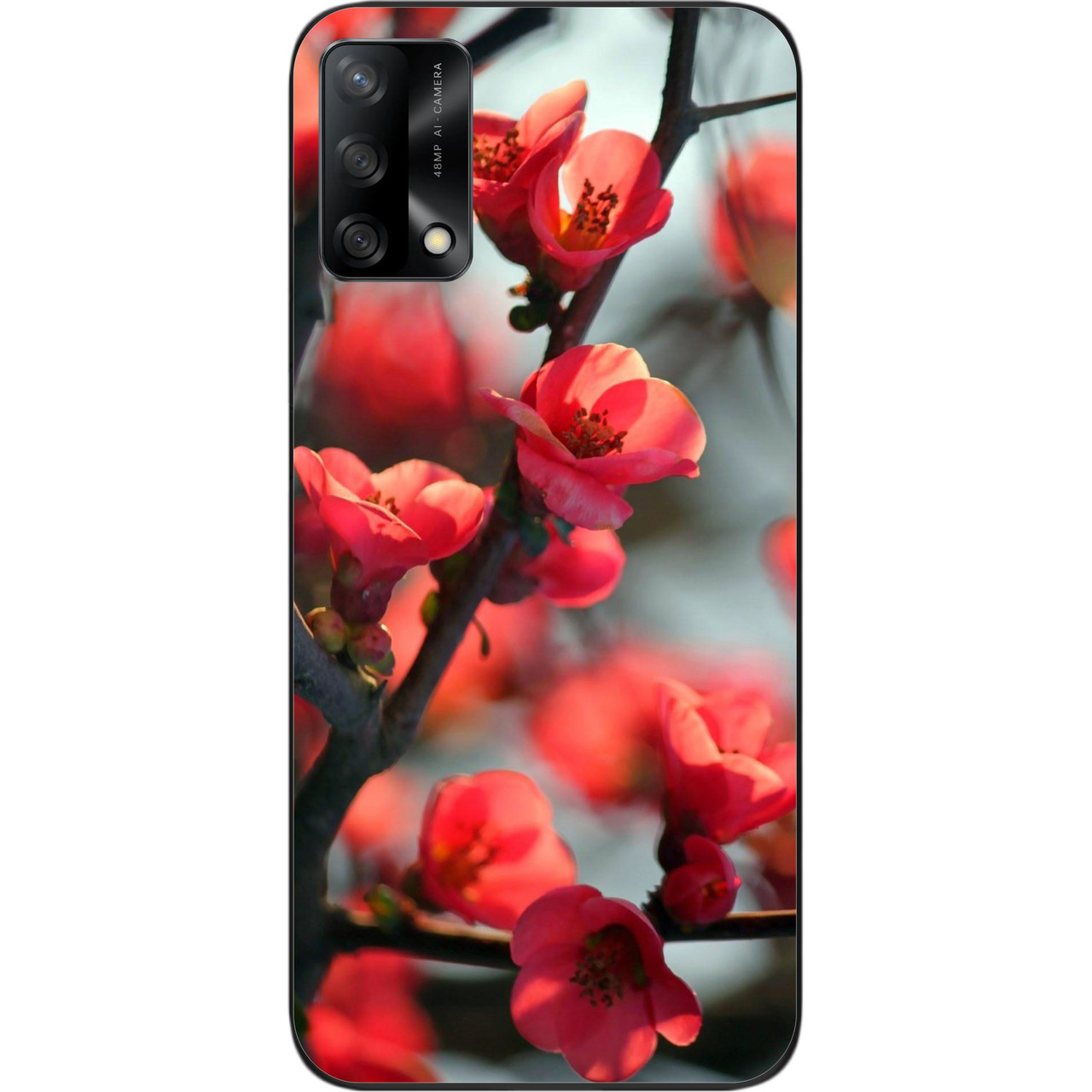 Чохол силіконовий для OPPO A74 з картинкою Сакура, фото 1