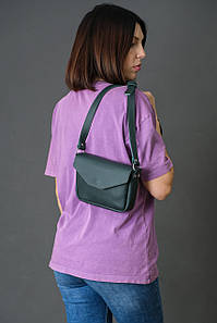 Жіноча шкіряна сумка Лілу, натуральна шкіра Grand, колір Зелений