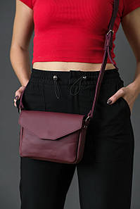 Жіноча шкіряна сумка Лілу, натуральна шкіра Grand, колір Бордо