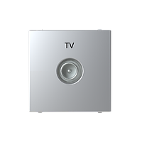 Розетка TV ABB Zenit индивидуальная 2 мод. серебряная N2250.7РL