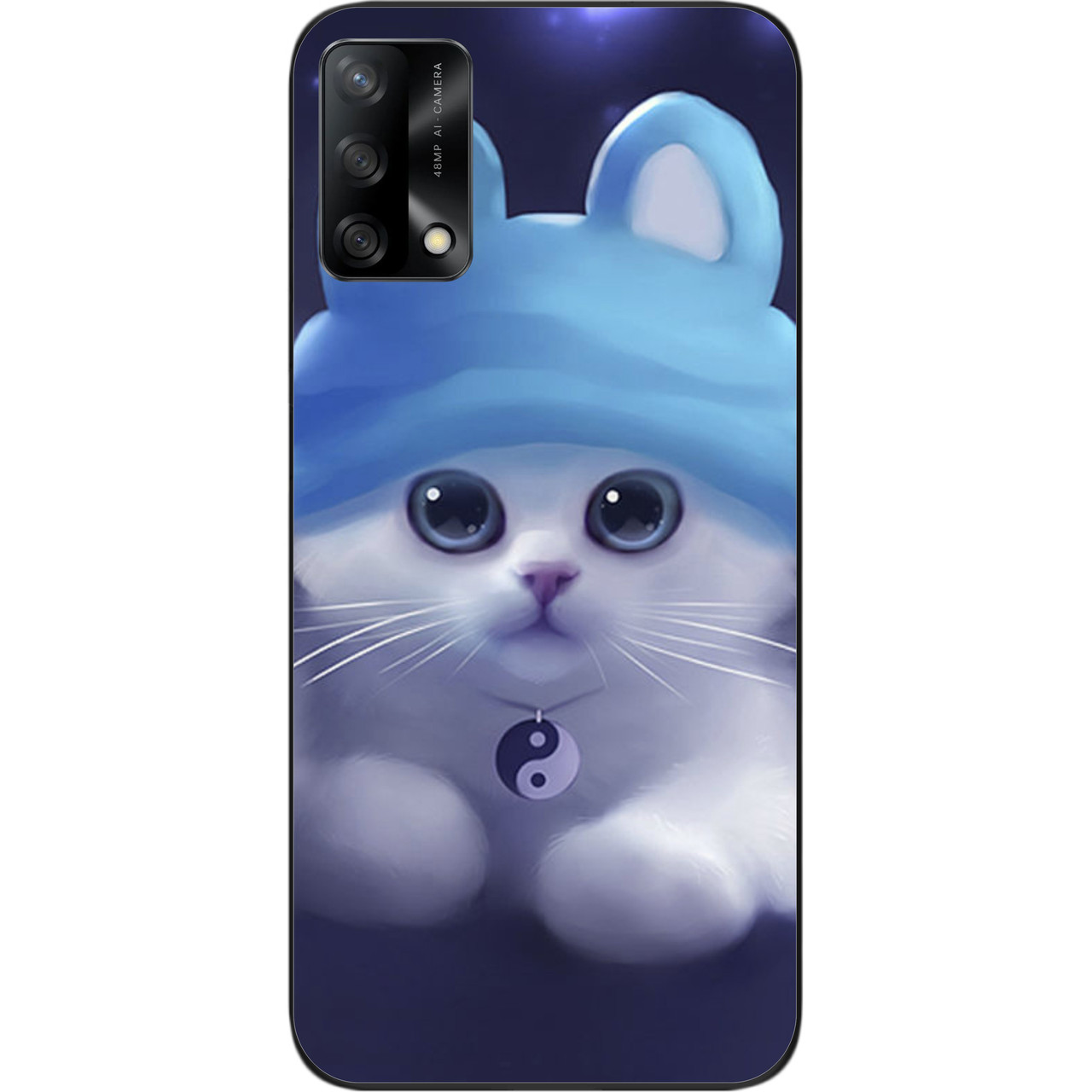 Бампер силіконовий чохол для OPPO A74 з картинкою Котик, фото 1