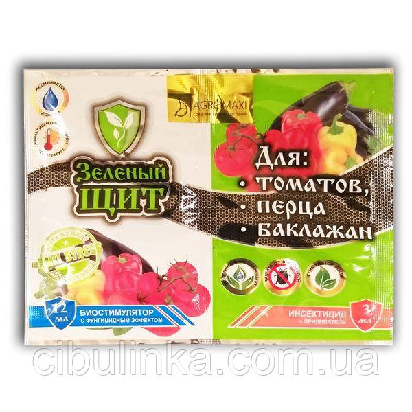 Інсектицид із біостимулятором "Зелений щит" для томатів, перцю та перцю. ТМ "Агромаксі" 10 мл + 3 мл, фото 1