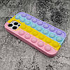 Чохол-антистрес Pop It для Apple iPhone 12 силіконовий, Bubble Pop, Рожевий, фото 4