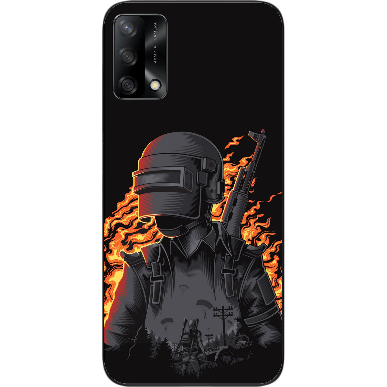 Силіконовий чохол для OPPO A74 з картинкою PUBG, фото 1