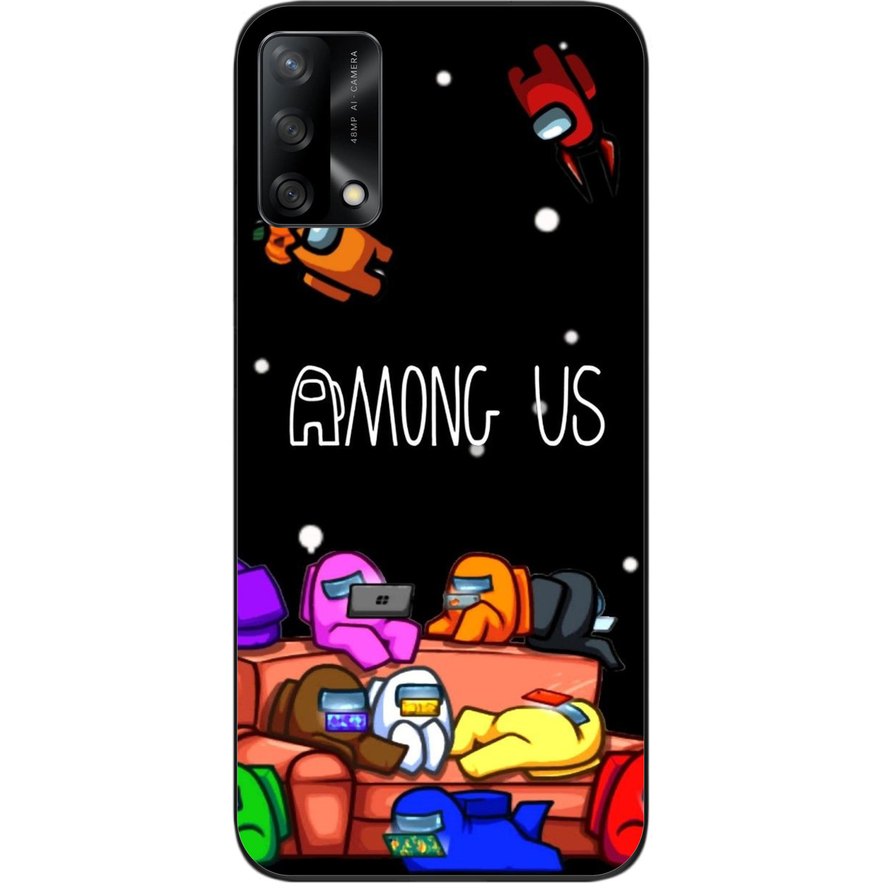 Силіконовий чохол для OPPO A74 з картинкою Among us Граємо, фото 1